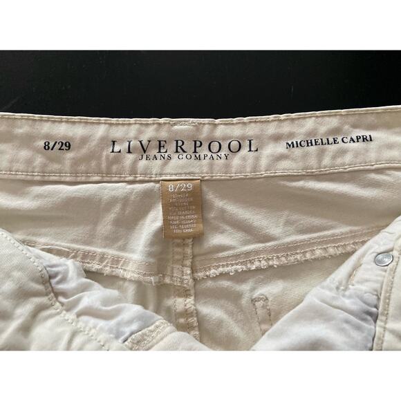 LIVERPOOL Jeans 'Michelle Capri' Creamy White Jeans sz 8/29 - Picture 5 of 14